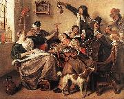 Jan Steen The way you hear it is the way you sing it oil painting artist